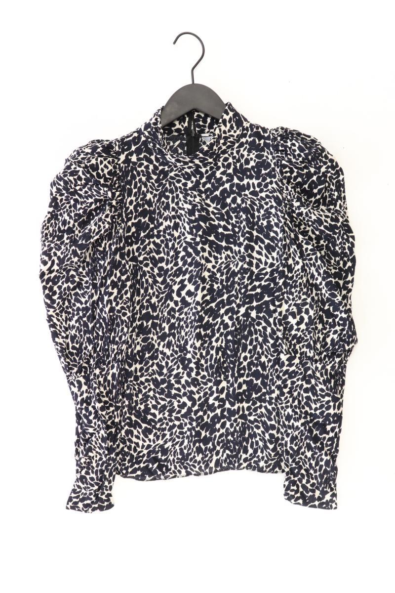 Zara Langarmbluse Gr. S mit Tierdruck schwarz aus Polyester