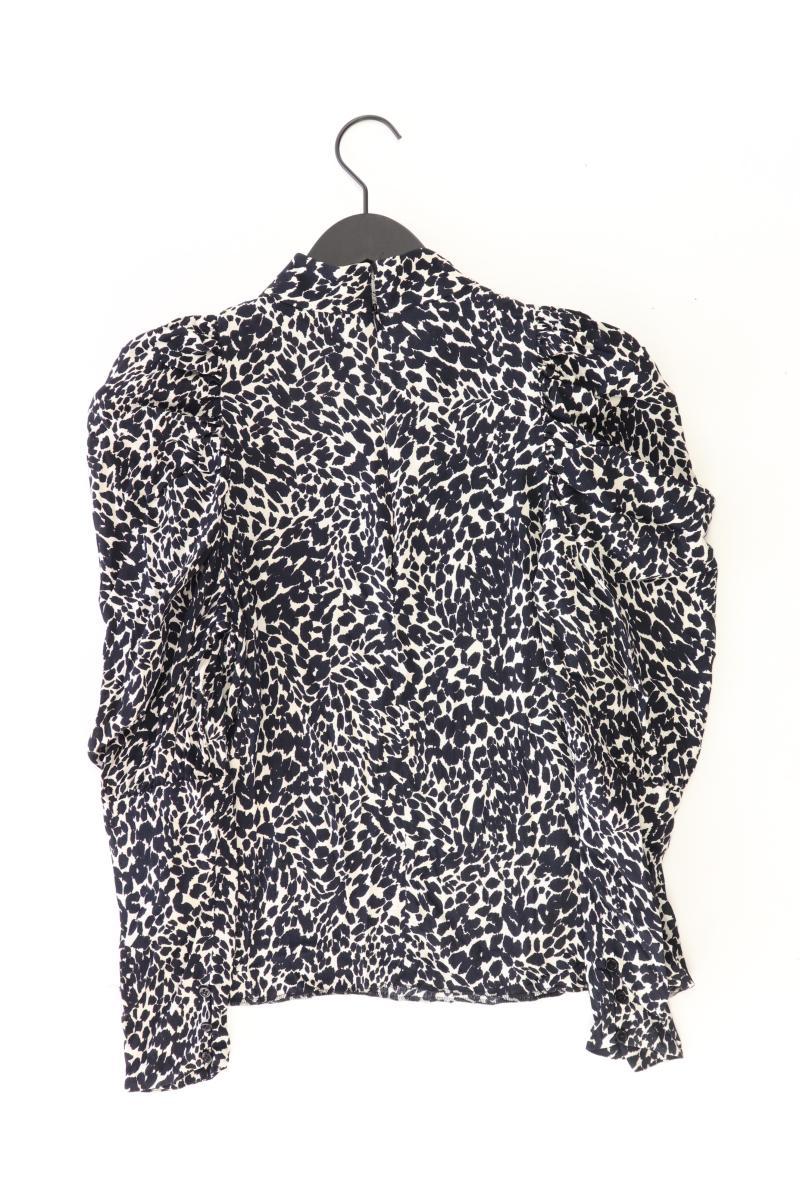 Zara Langarmbluse Gr. S mit Tierdruck schwarz aus Polyester