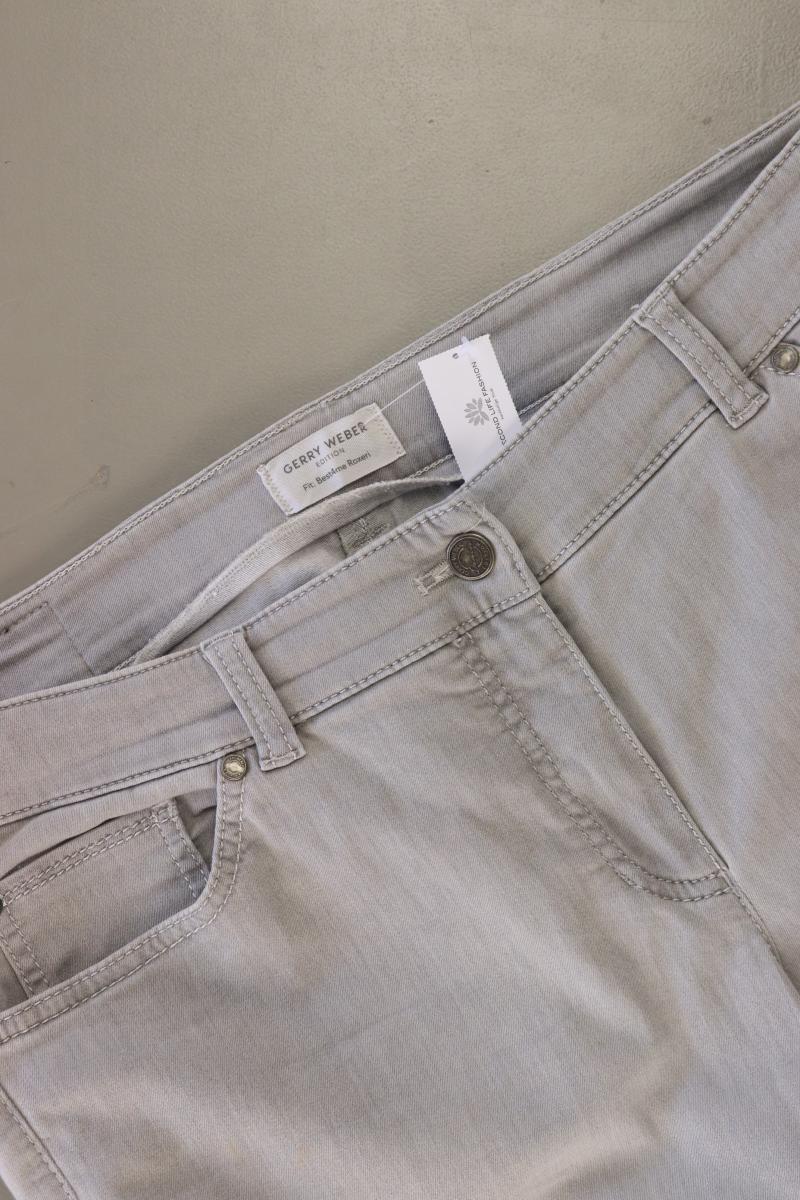 Gerry Weber Straight Jeans Gr. Kurzgröße 46 grau aus Baumwolle