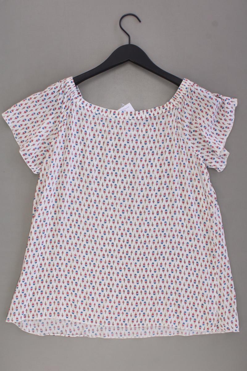 Esprit Bluse mit Eismuster Gr. 36 Kurzarm mit Carmen-Ausschnitt mehrfarbig