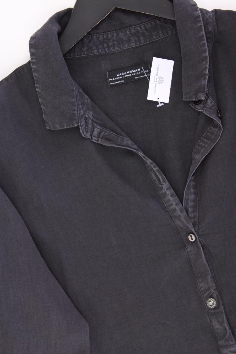 Zara Langarmbluse Gr. L neuwertig grau aus Lyocell