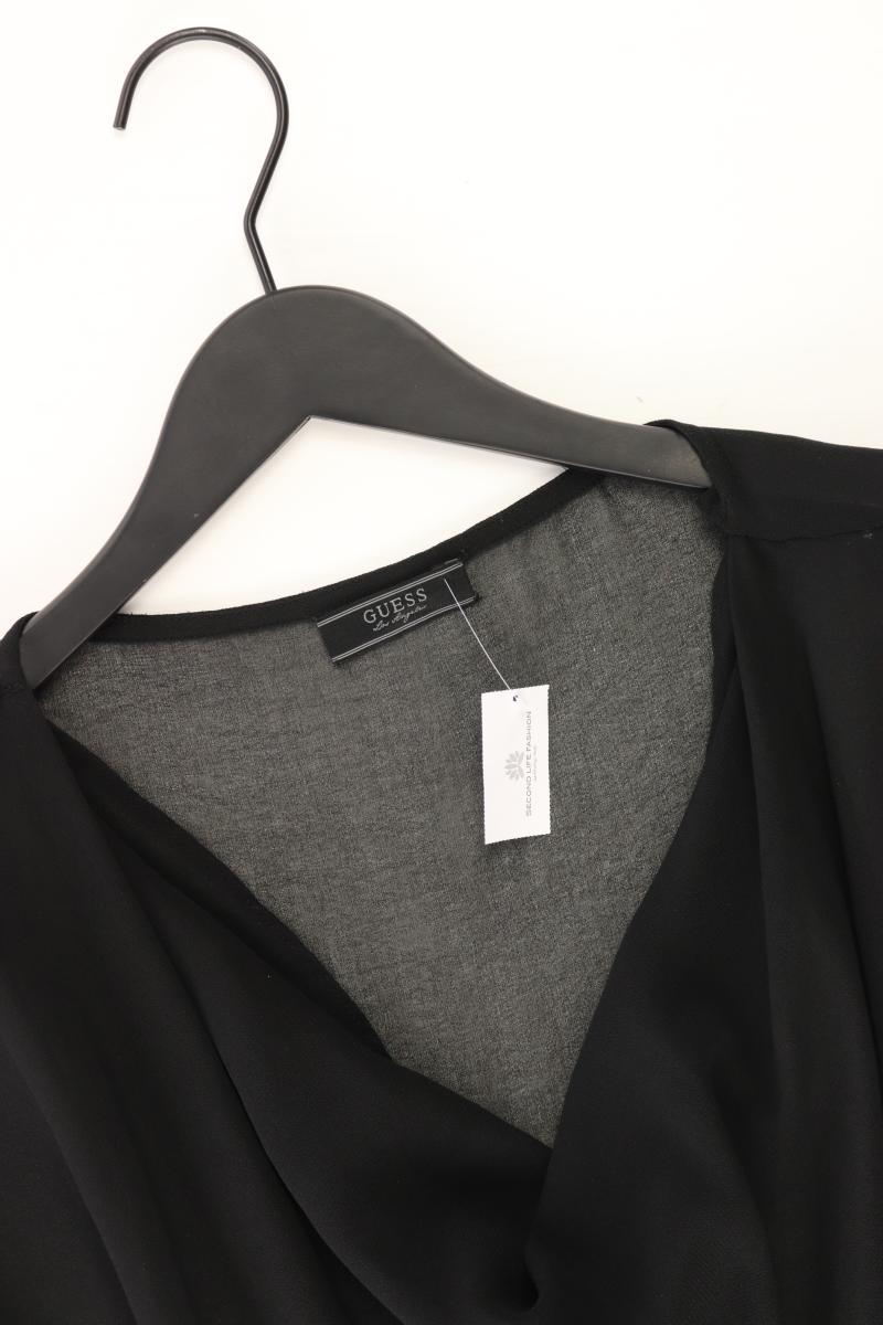 Guess Chiffonbluse Gr. 38 Kurzarm schwarz aus Polyester
