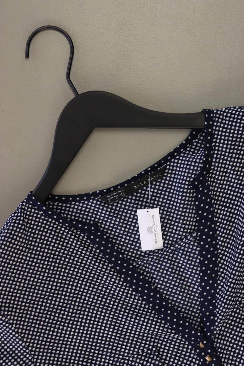 Zara Langarmbluse Gr. S blau aus Polyester