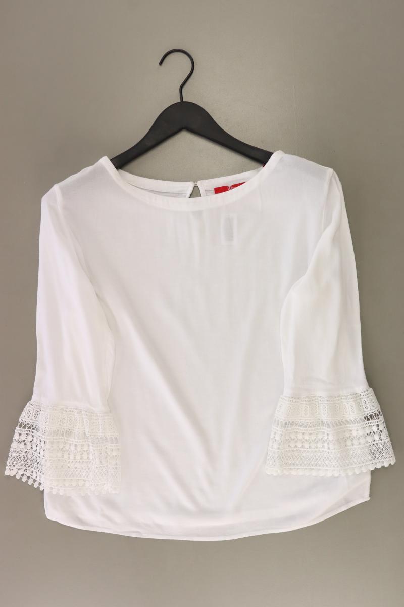 s.Oliver Regular Bluse Gr. 38 3/4 Ärmel weiß