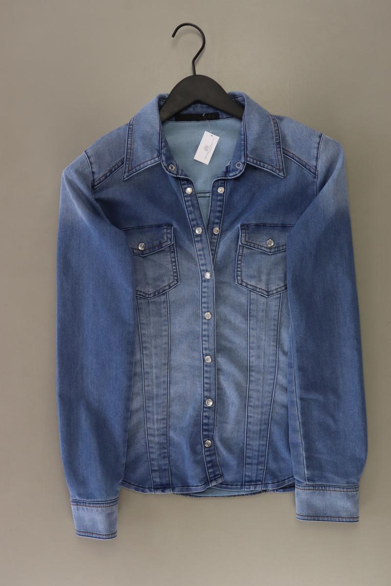 Set Jeansbluse Gr. 34 Langarm blau aus Baumwolle