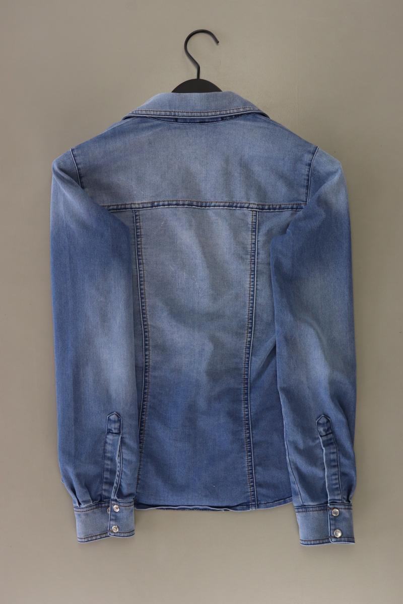 Set Jeansbluse Gr. 34 Langarm blau aus Baumwolle