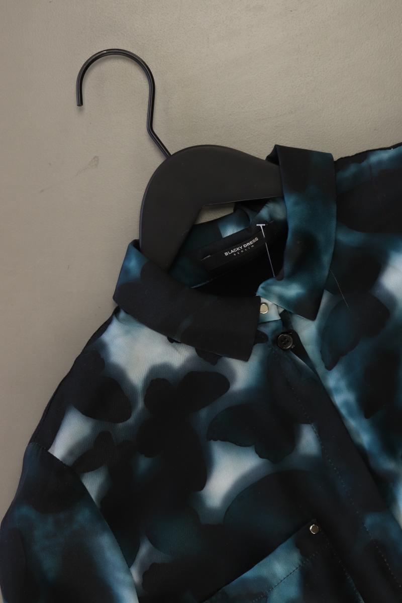 Blacky Dress Langarmbluse Gr. 36 blau aus Polyester