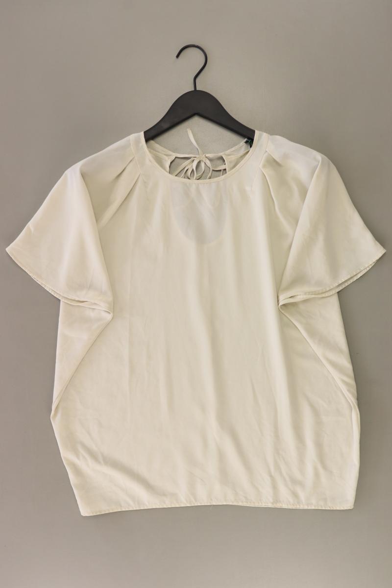 Benetton Kurzarmbluse Gr. S creme aus Polyester