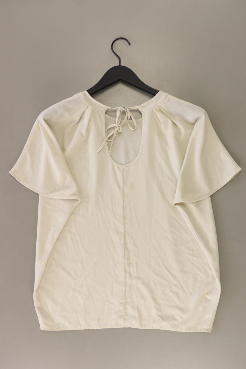 Benetton Kurzarmbluse Gr. S creme aus Polyester