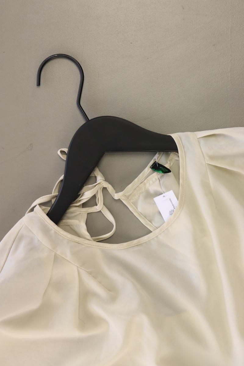 Benetton Kurzarmbluse Gr. S creme aus Polyester