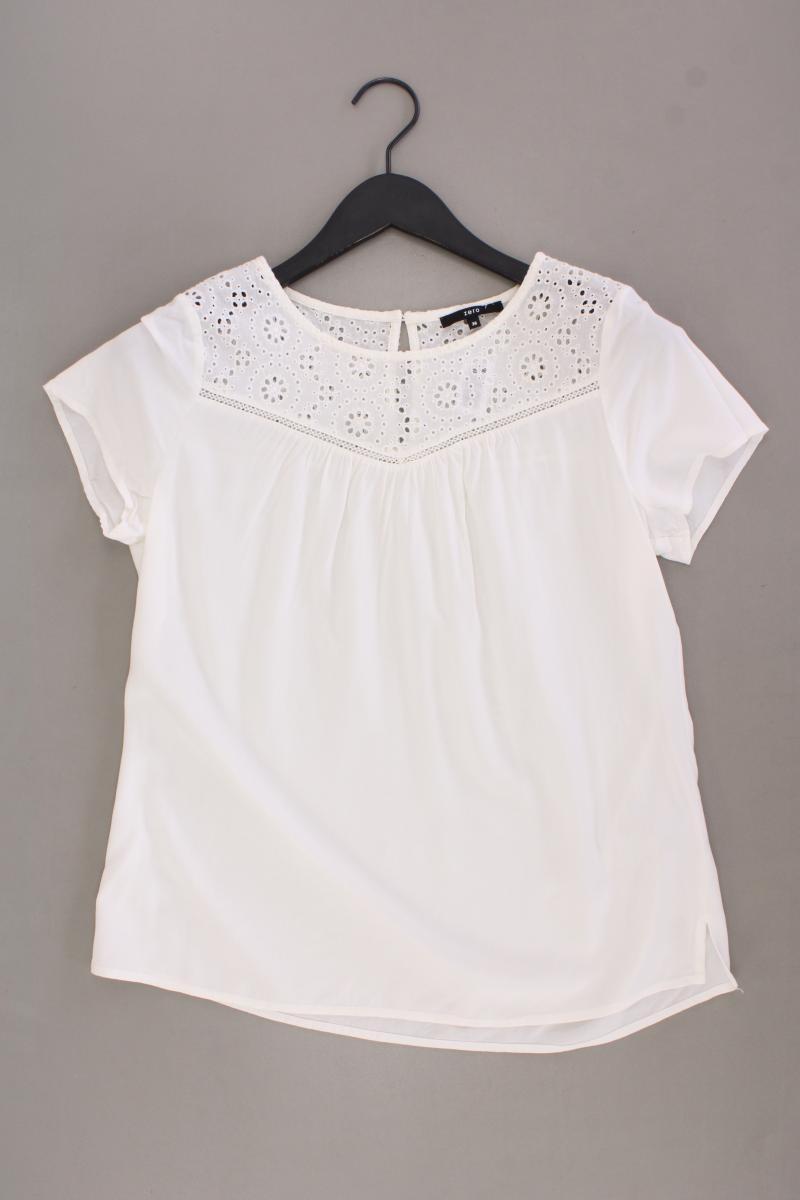 Zero Kurzarmbluse Gr. 36 creme aus Viskose