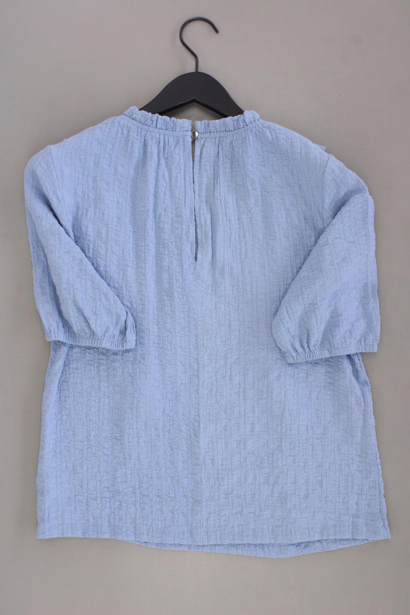 Cream Rüschenbluse Gr. 36 Kurzarm blau aus Viskose