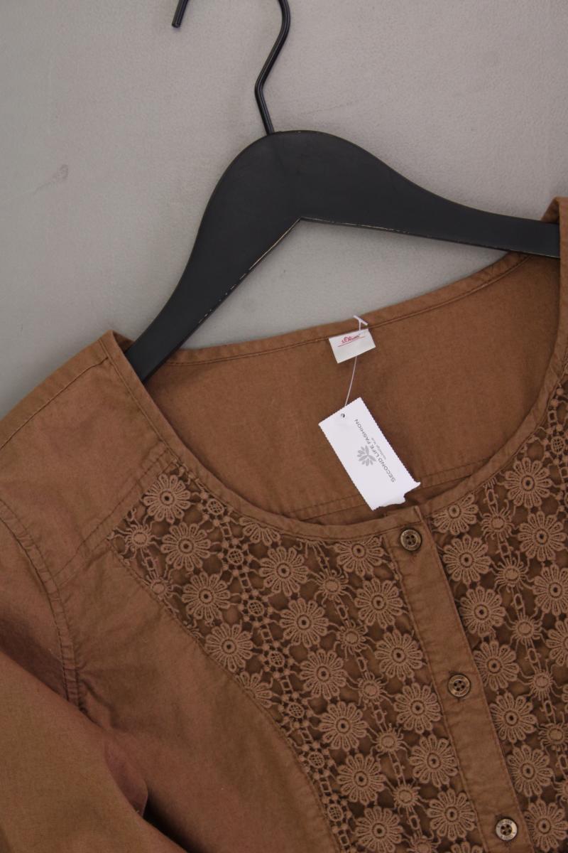 s.Oliver Regular Bluse Gr. 36 3/4 Ärmel braun
