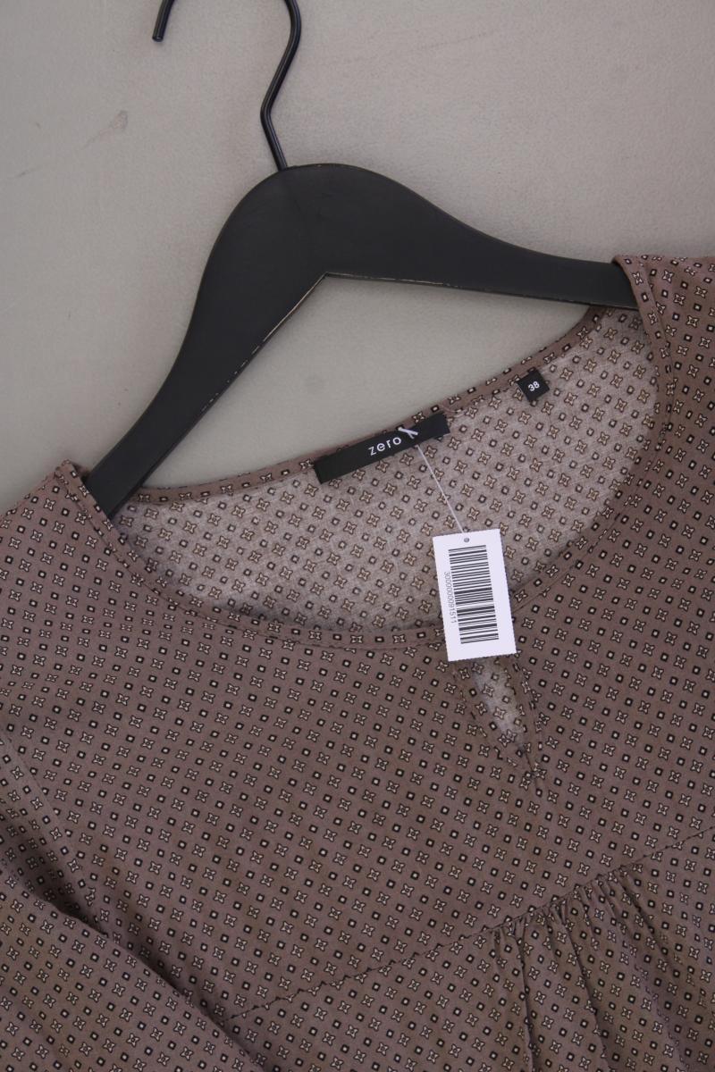Zero Classic Bluse Gr. 38 3/4 Ärmel braun aus Viskose