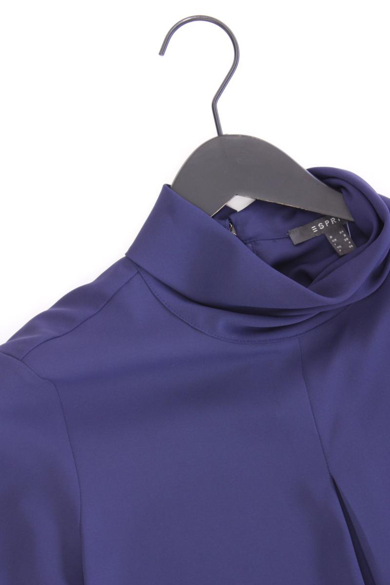 Esprit Kurzarmbluse Gr. 34 blau