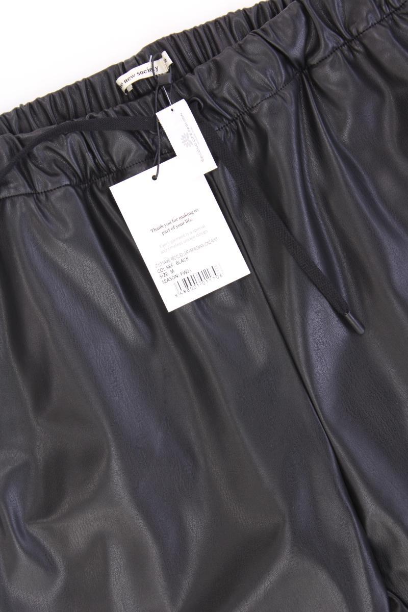 The New Society Kunstlederhose Gr. M neu mit Etikett schwarz aus Polyamid