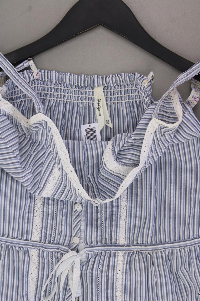Pepe Jeans Spaghetti-Top Gr. XS gestreift blau aus Baumwolle