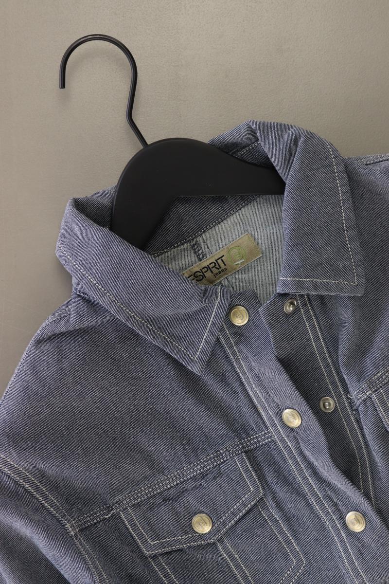 Esprit Jeansbluse Gr. L Langarm blau aus Baumwolle