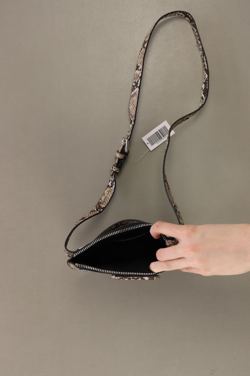 Zara Bauchtasche mit Tierdruck braun aus Kunstleder