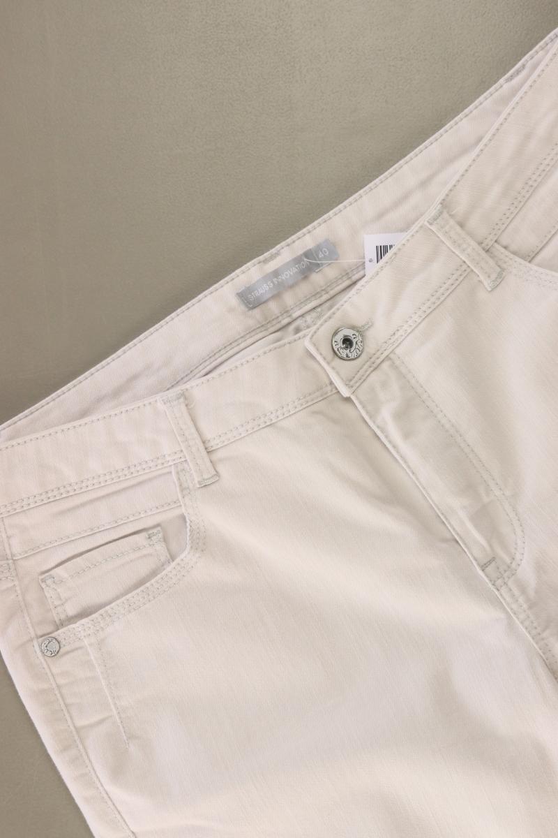 Strauss Straight Jeans Gr. 40 weiß aus Baumwolle
