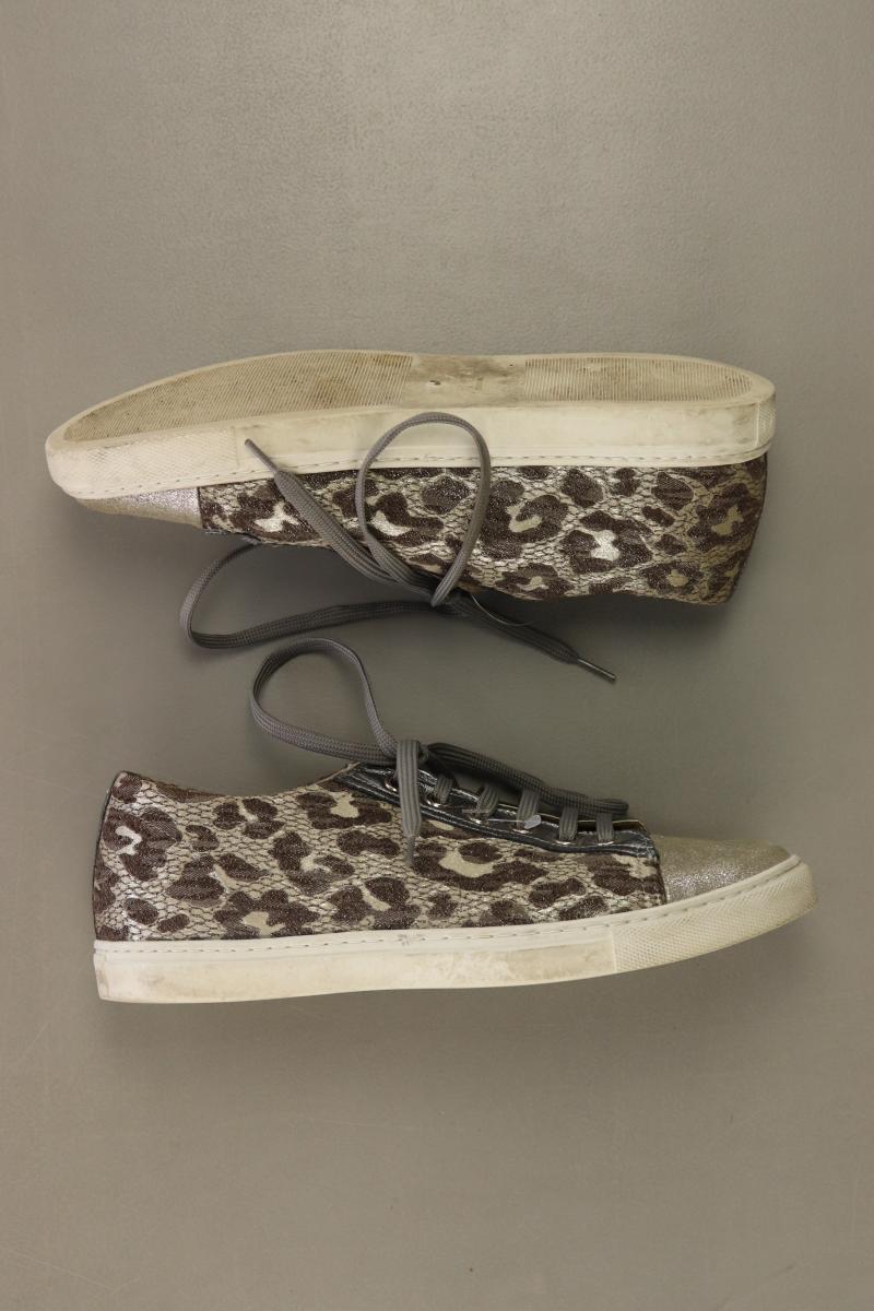 Sneaker Gr. 36 mit Tierdruck silber
