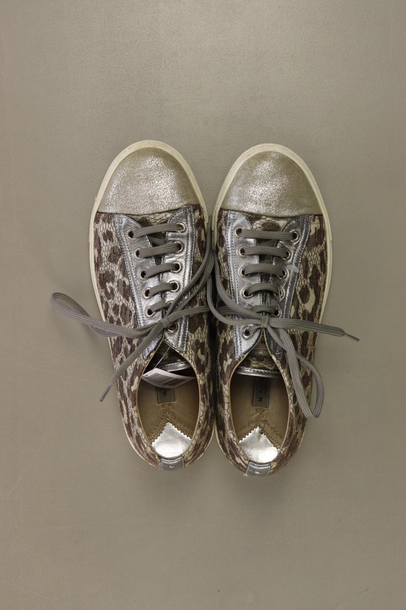 Sneaker Gr. 36 mit Tierdruck silber