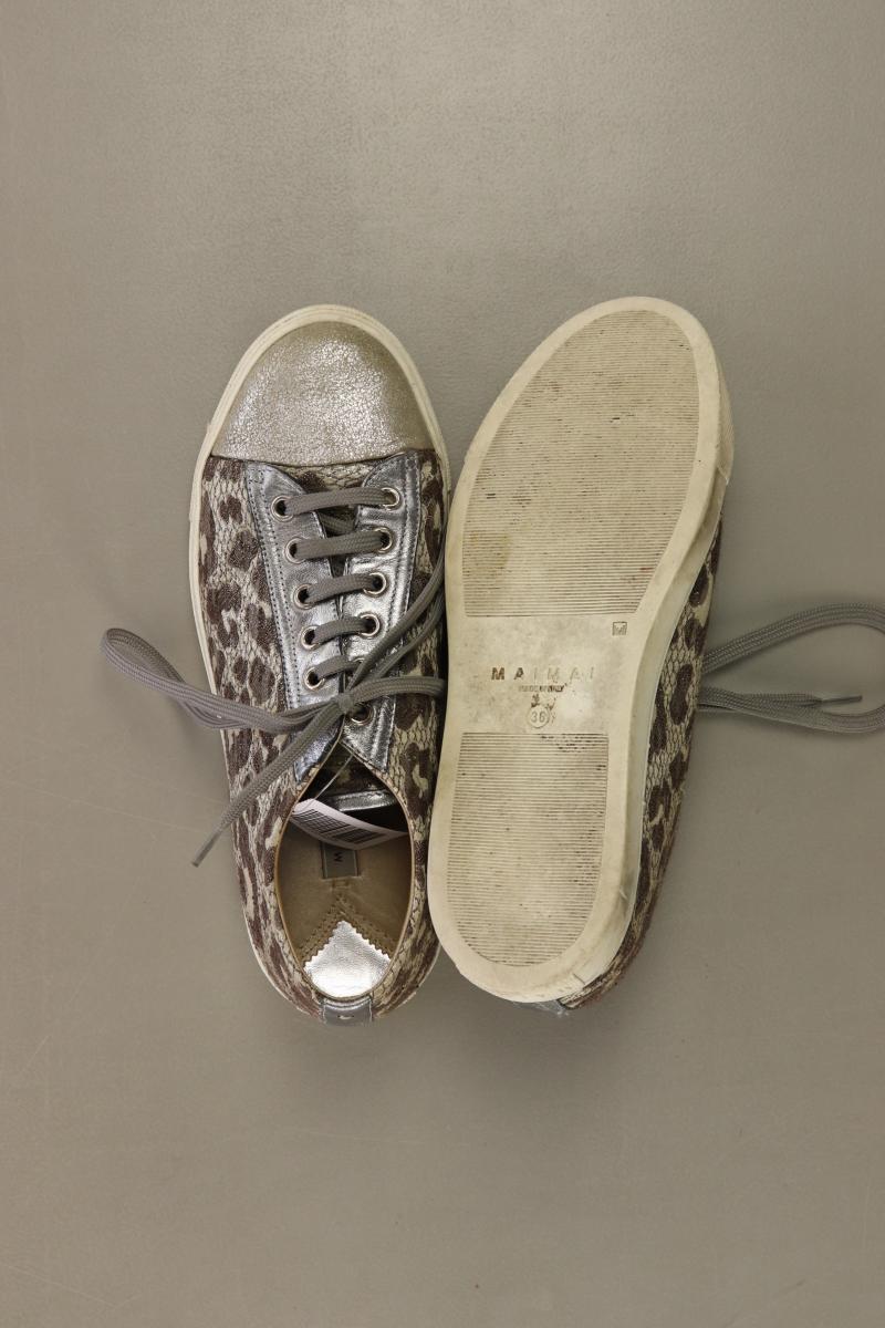 Sneaker Gr. 36 mit Tierdruck silber