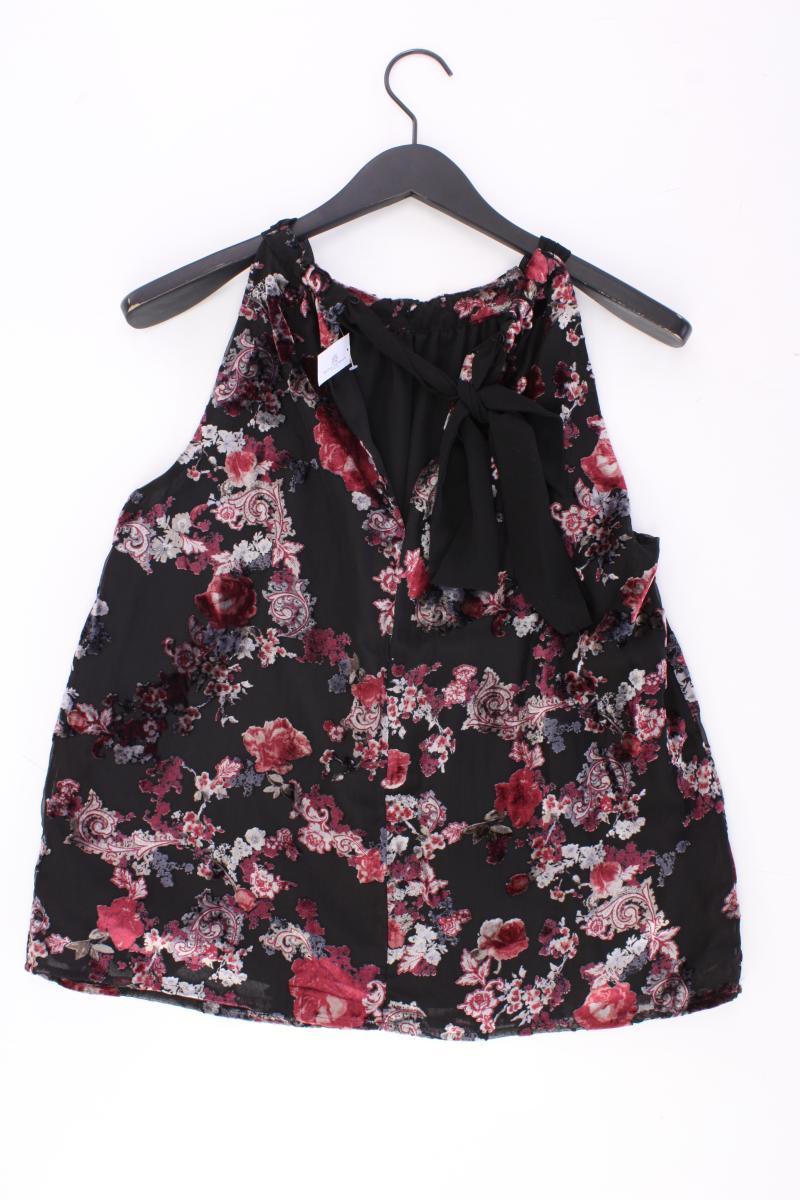Esprit Ärmellose Bluse Gr. 38 mit Blumenmuster schwarz aus Viskose