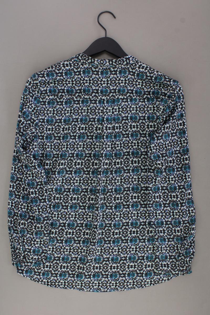 Esprit Langarmbluse Gr. 40 mit Batikmuster neuwertig blau aus Polyester