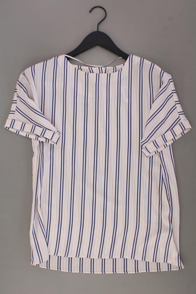 Esprit Kurzarmbluse Gr. M gestreift neuwertig creme aus Polyester