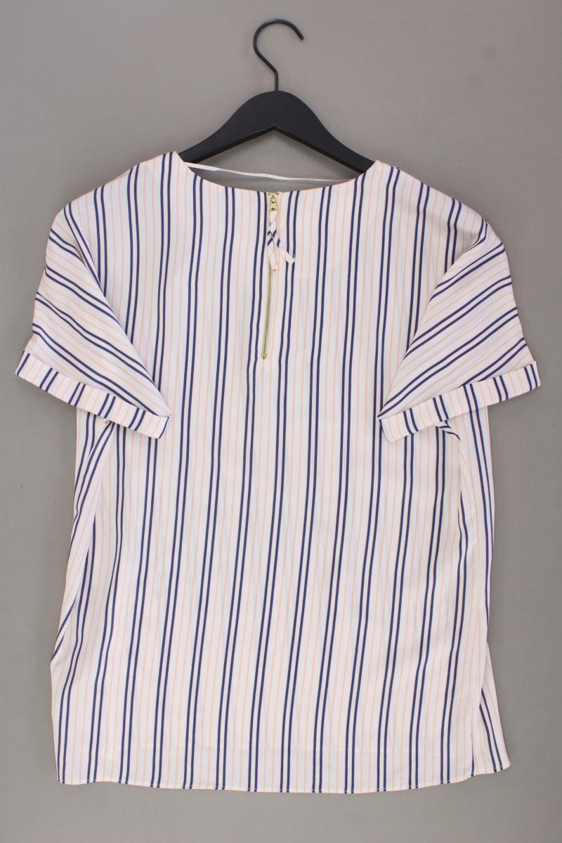 Esprit Kurzarmbluse Gr. M gestreift neuwertig creme aus Polyester