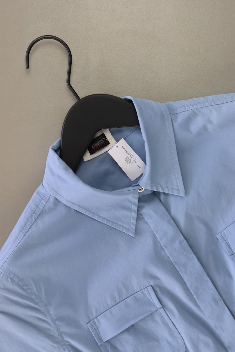 Cinque Kurzarmbluse Gr. 36 blau aus Baumwolle