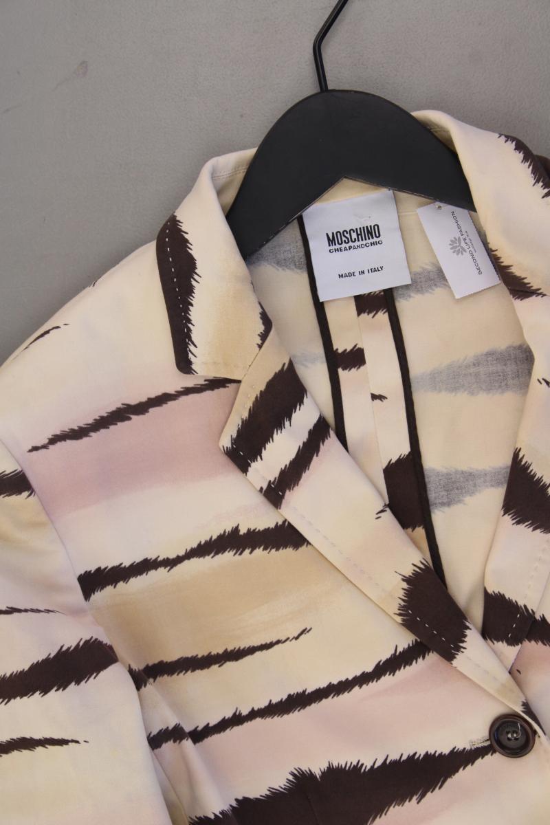 Moschino Regular Blazer Gr. 42 mit Tierdruck Vintage braun aus Baumwolle