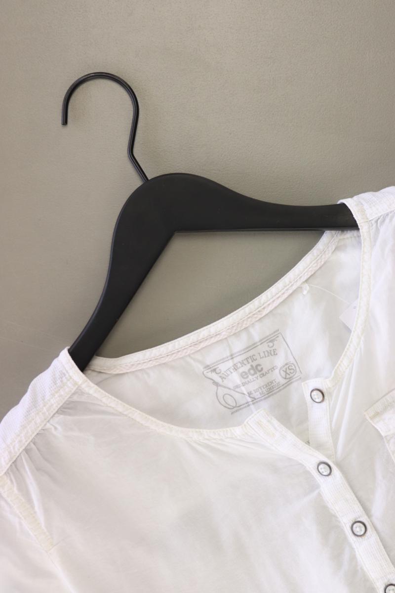 edc by Esprit Langarmbluse Gr. XS weiß aus Baumwolle