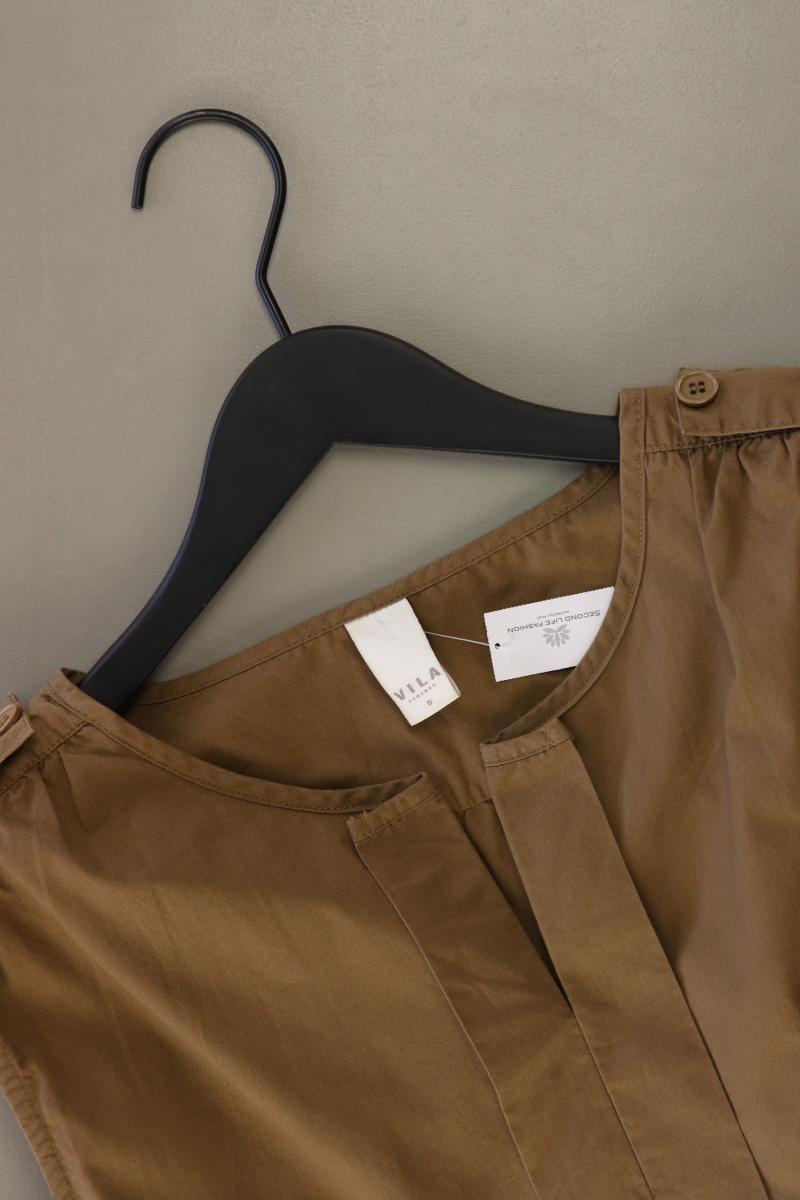 Vila Trägerkleid Gr. S Ärmellos braun