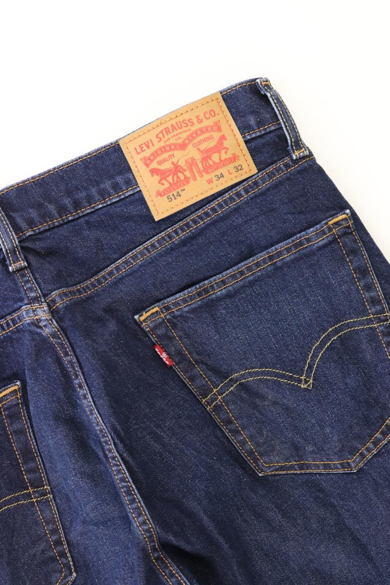 Levi's Straight Jeans für Herren Gr. W34/L32 Modell 514 blau aus Baumwolle