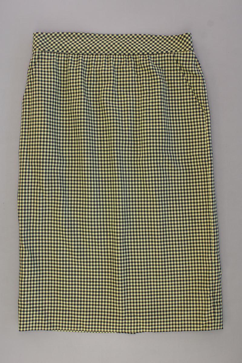 Escada Margaretha Ley Wollrock Gr. 42 kariert gelb aus Schurwolle