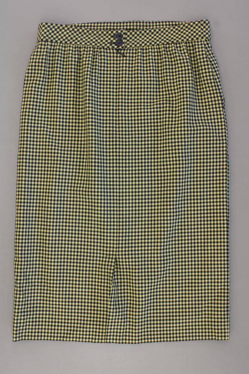Escada Margaretha Ley Wollrock Gr. 42 kariert gelb aus Schurwolle
