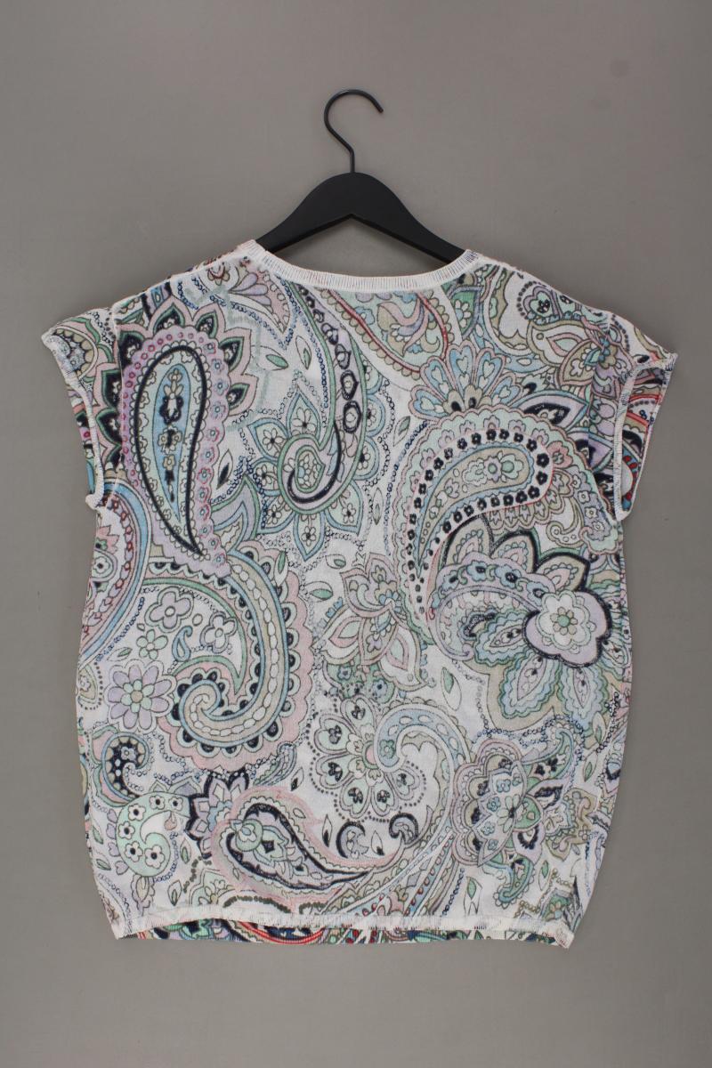 Oui Strickshirt Gr. 38 mit Paisleymuster neuwertig Kurzarm mehrfarbig