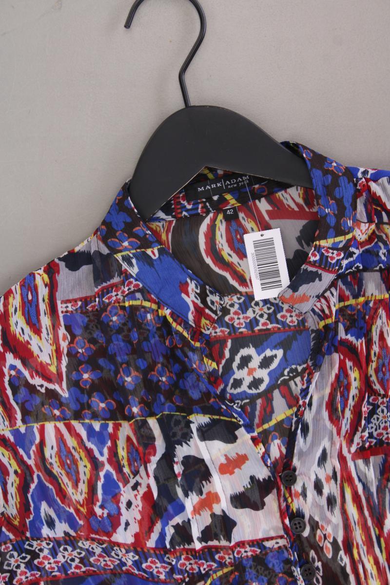 MARK ADAM Classic Bluse Gr. 42 3/4 Ärmel mehrfarbig aus Polyester