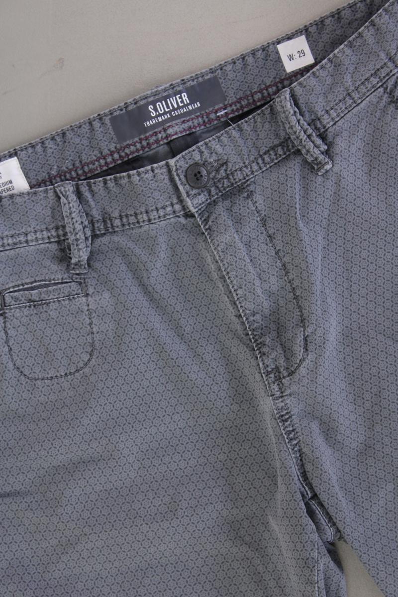 s.Oliver Chino Shorts für Herren Gr. W29 Modell Plek grau aus Baumwolle