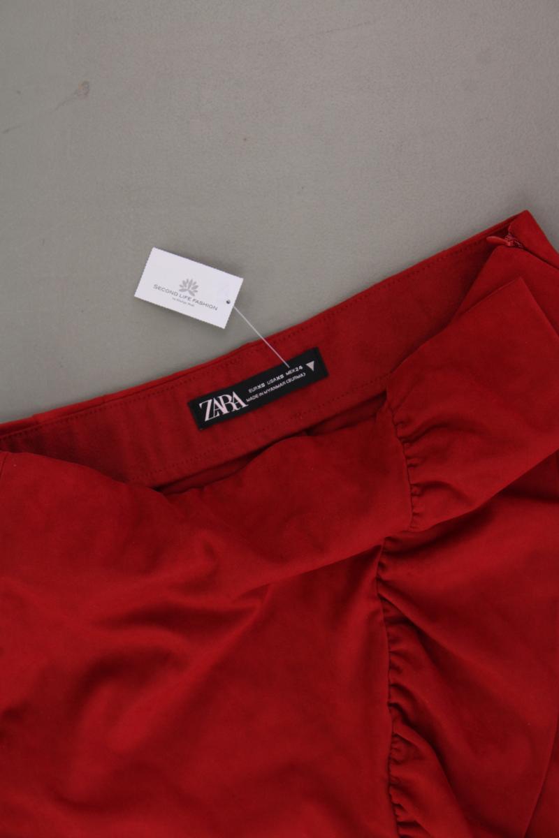 Zara Skort in Wildlederoptik Gr. XS neuwertig rot aus Polyester