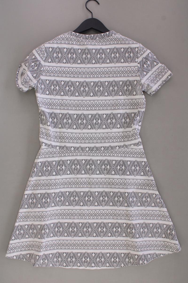 Gerry Weber Stretchkleid Gr. 38 geometrisches Muster Kurzarm grau