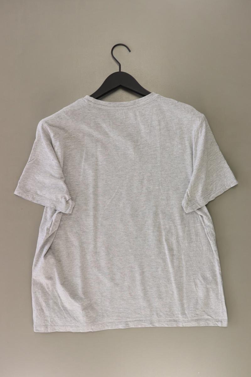 Kitaro Printshirt für Herren Gr. L Kurzarm grau aus Baumwolle