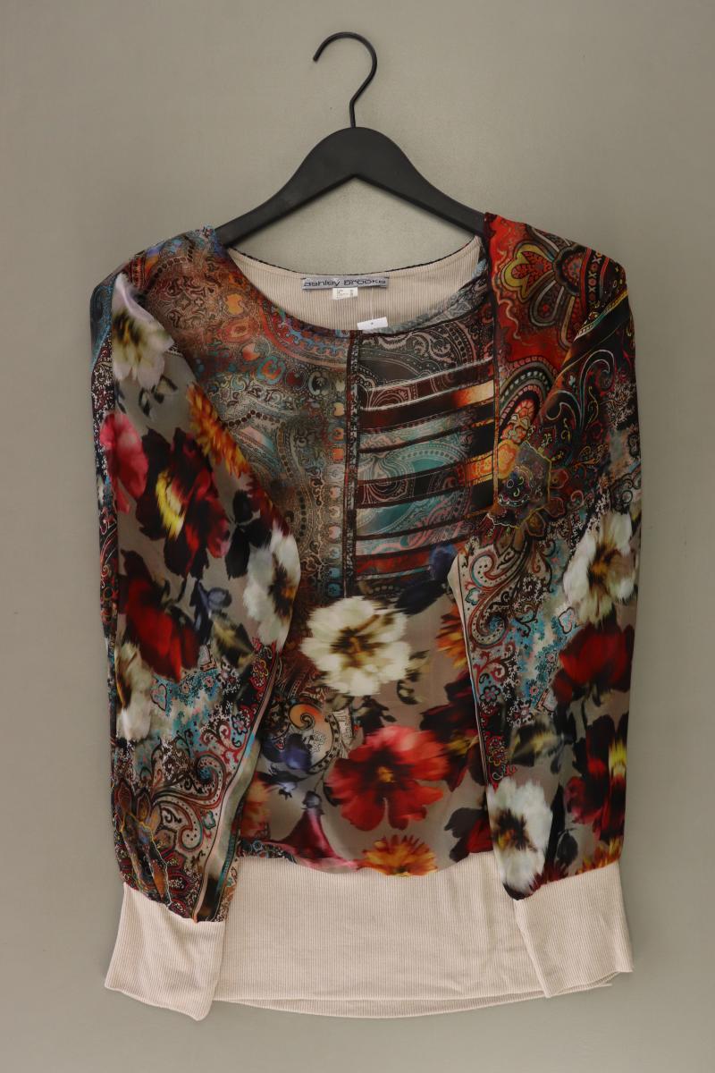 Ashley Brooke Langarmbluse Gr. 36 mit Blumenmuster braun aus Polyester