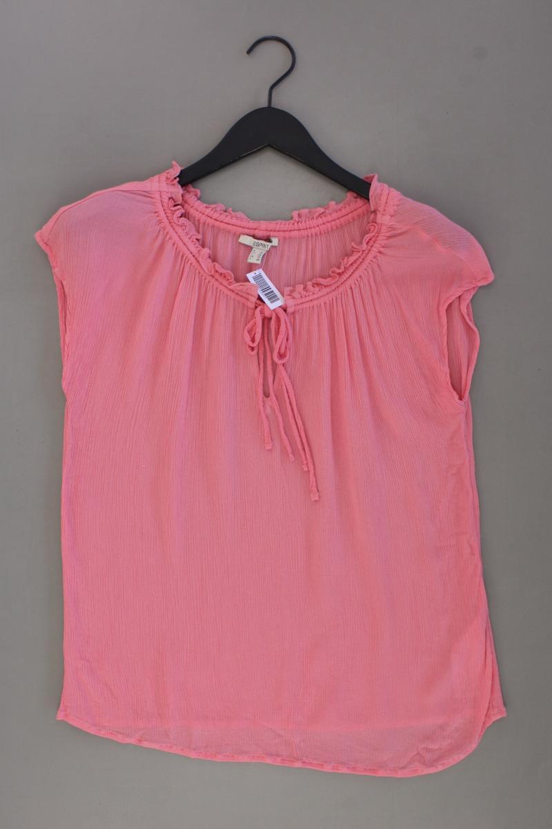 Esprit Kurzarmbluse Gr. 40 rosa aus Viskose