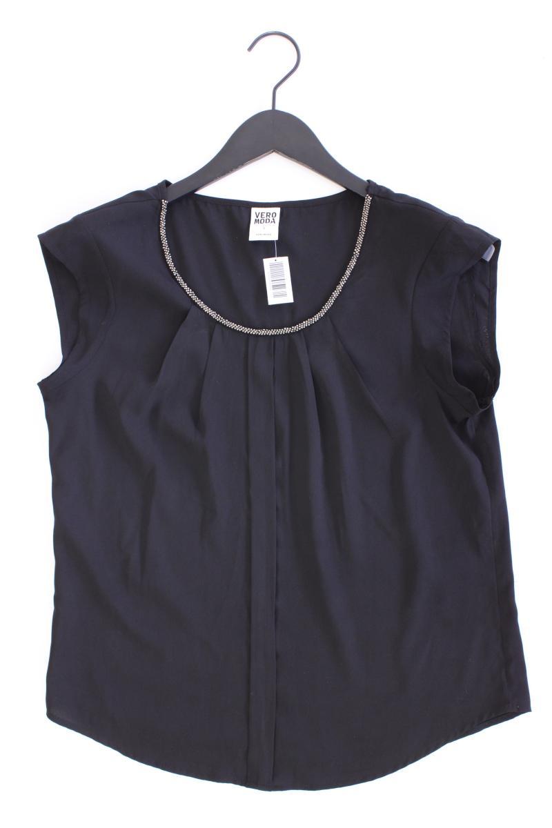 Vero Moda Chiffonbluse Gr. S neuwertig Kurzarm schwarz