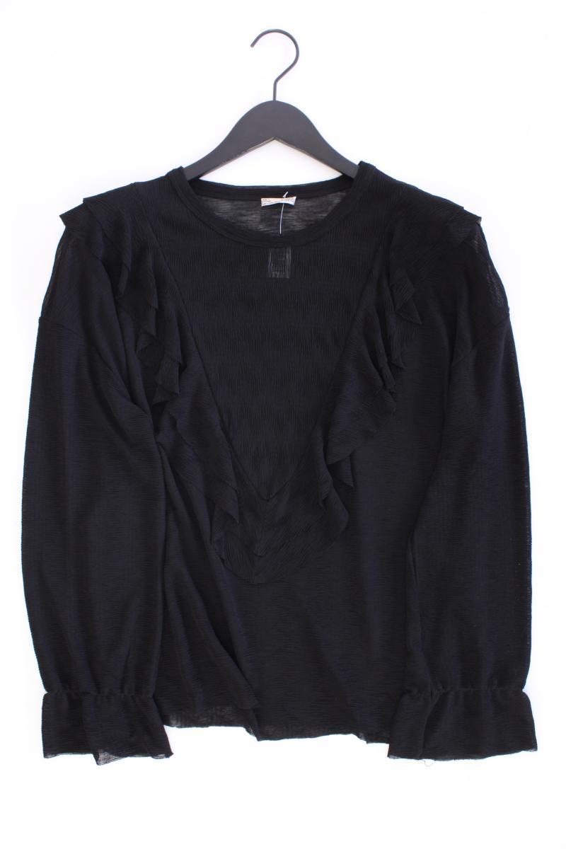 Zara Rüschenbluse Gr. S Langarm schwarz