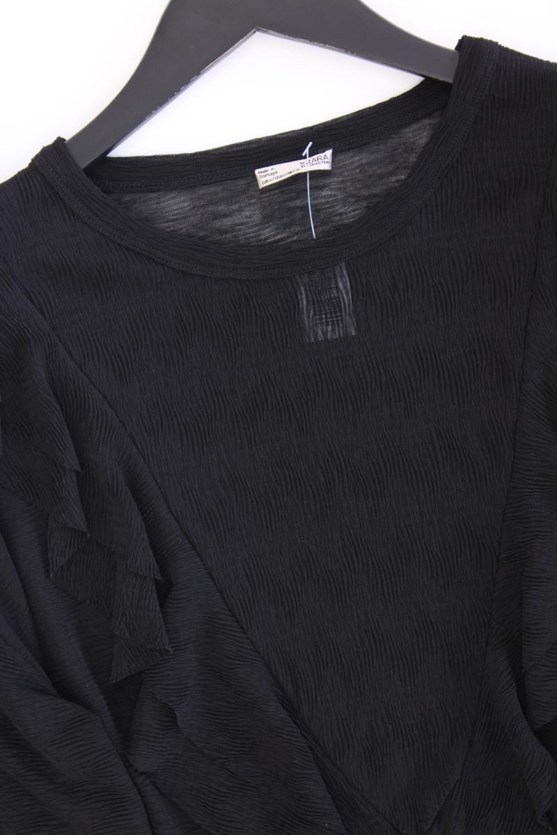 Zara Rüschenbluse Gr. S Langarm schwarz