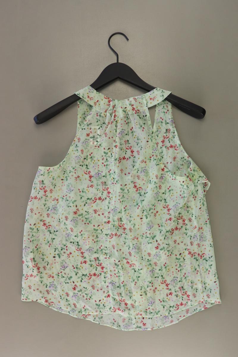 Esprit Ärmellose Bluse Gr. 40 mit Blumenmuster grün aus Polyester